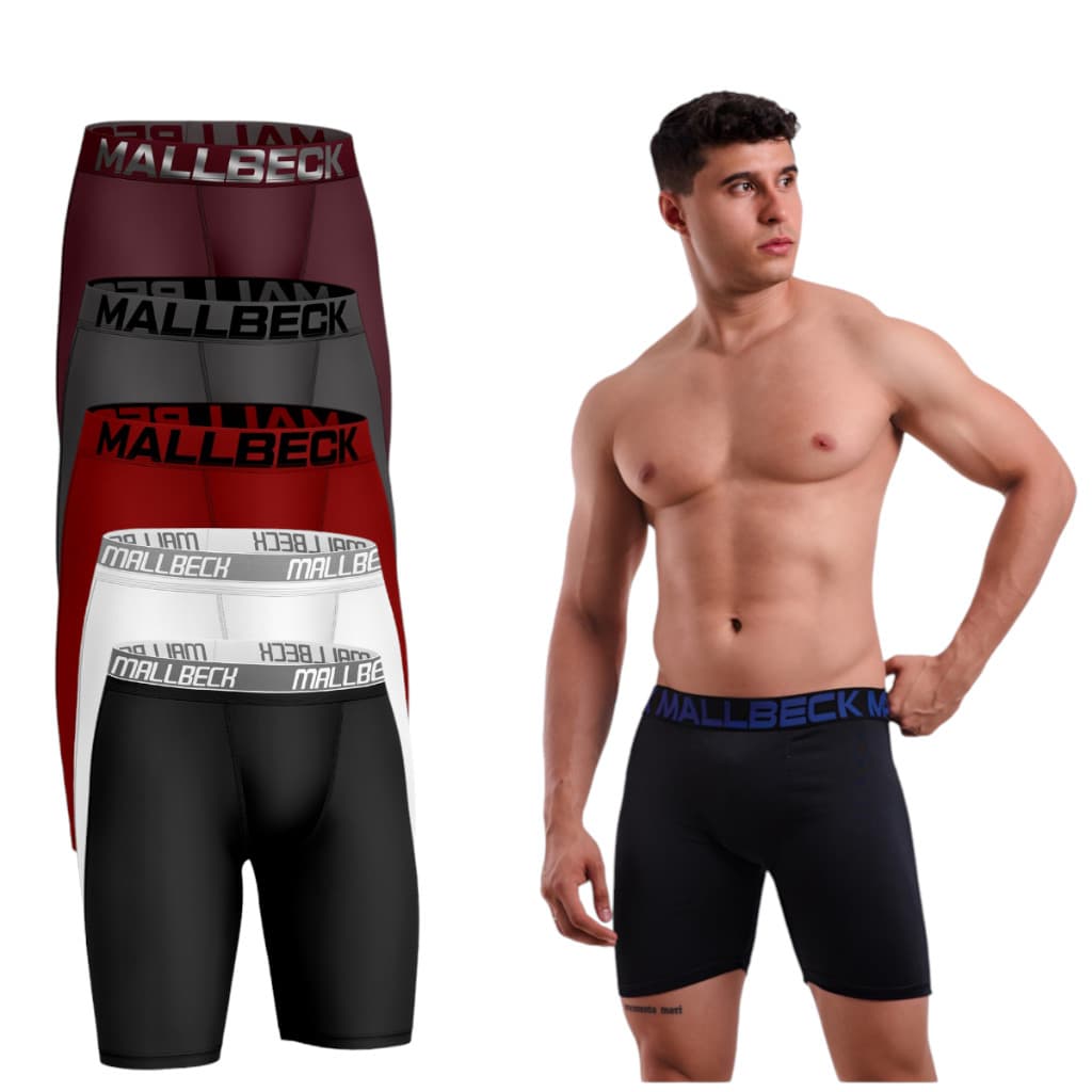 Kit 3 Cueca Bermuda Térmica Long Leg Short Masculino Ciclista Adulto