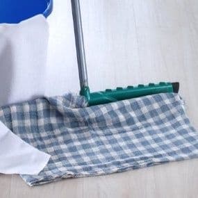 Kit 5 Unidades de Pano De Chão Xadrez/Branco Para Limpeza