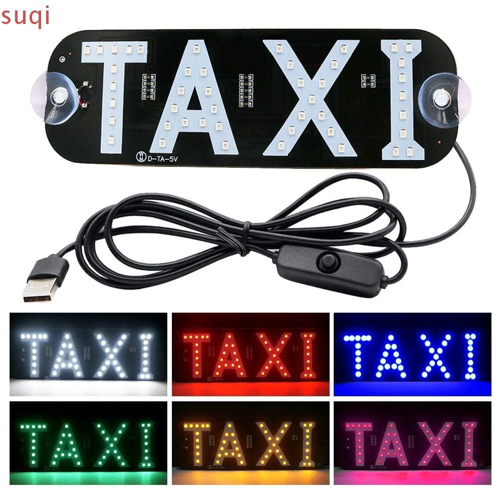 SUQI LED Luz De Táxi , Porta USB Com Interruptor Lâmpada De Sinal De Carro , Indicadora De Cabine De Farol 45SMD 2835