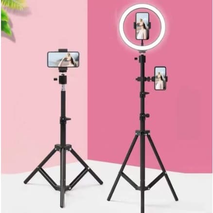 Ring Light Completo Iluminador Portátil  810 12 14  Polegadas 26cm Tripé 2,0  Com Suporte Para Celular 2.10 Metros