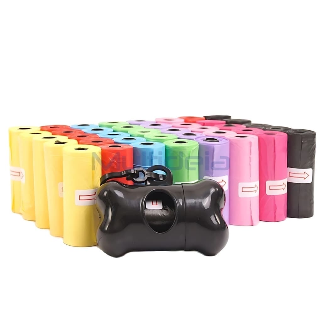 Multideia Kit 7 Rolinhos De Saquinhos/Refil de Lixo Para Coco Pet Gato Cachorro