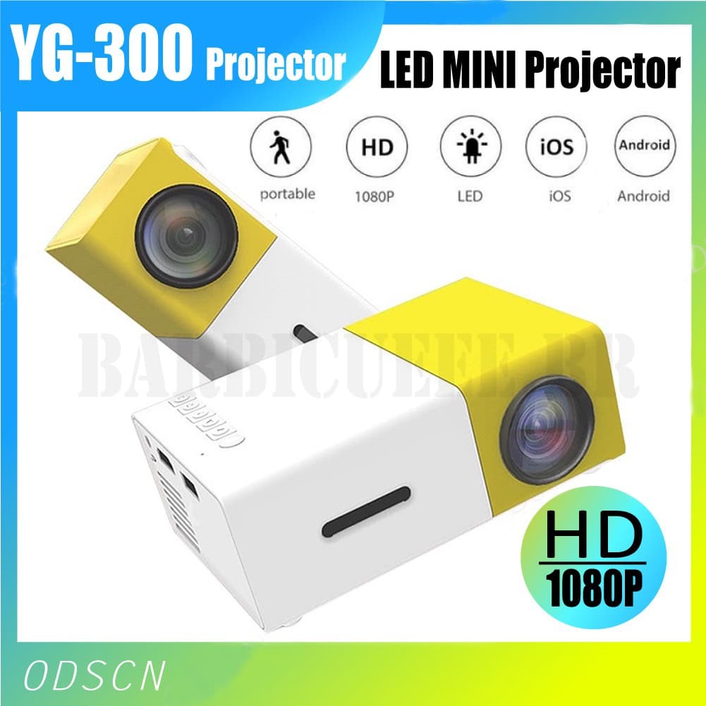 YG300 Projetor Portátil HD 1080P Led Home Video Lumens Sistema De Theater Para Telefone Celular HDMI-Compatível Com USB