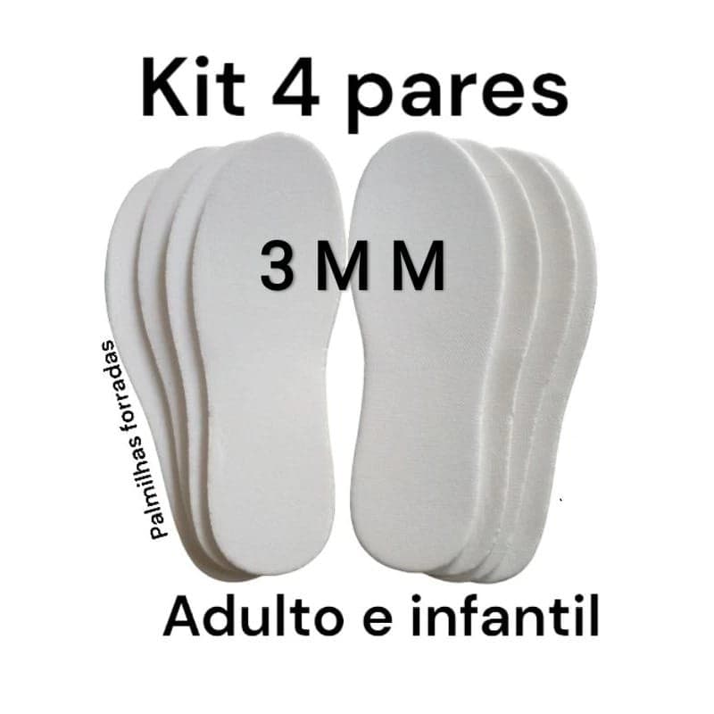 PALMILHAS 3 M M CONFORTO BRANCA KIT