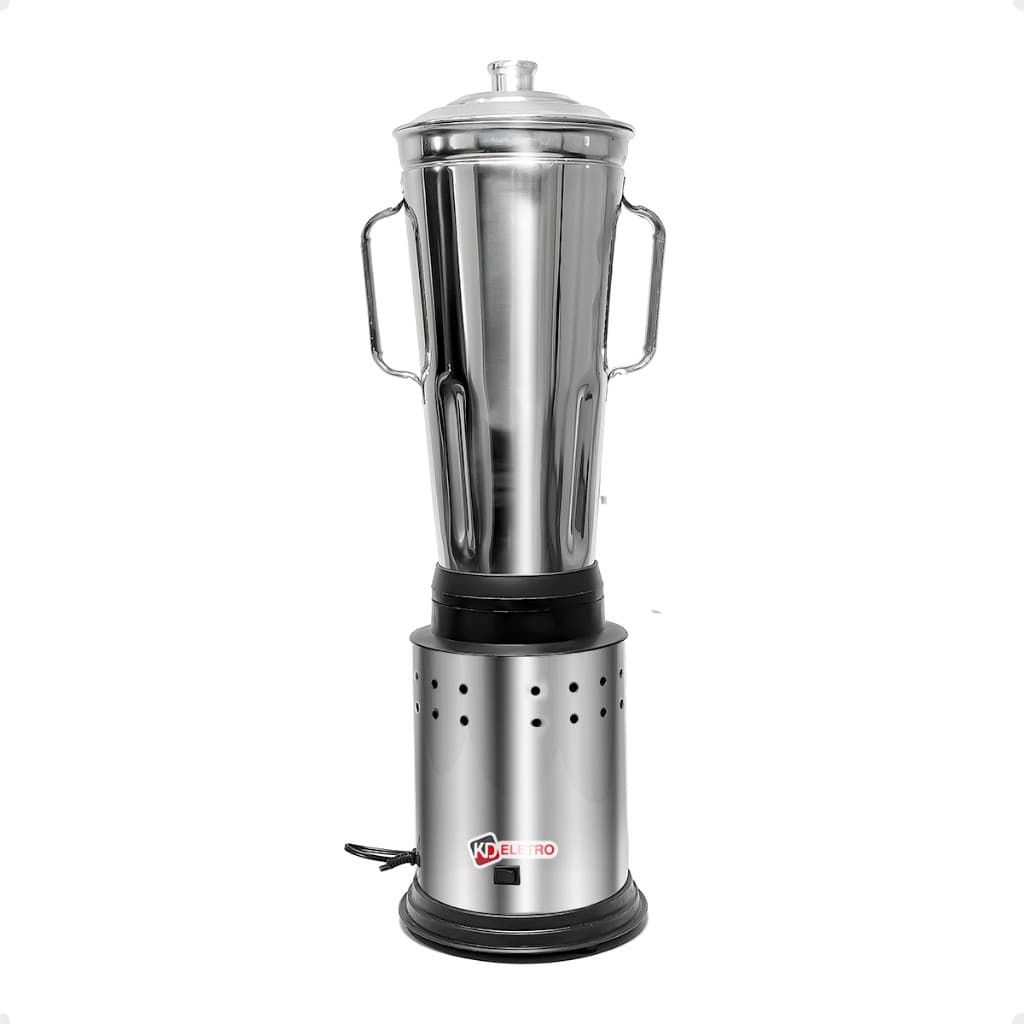 Liquidificador Industrial  Baixa Rotação 6 Litros Prata Jarra de Aço Inoxidável Bivolt Cozinhas--