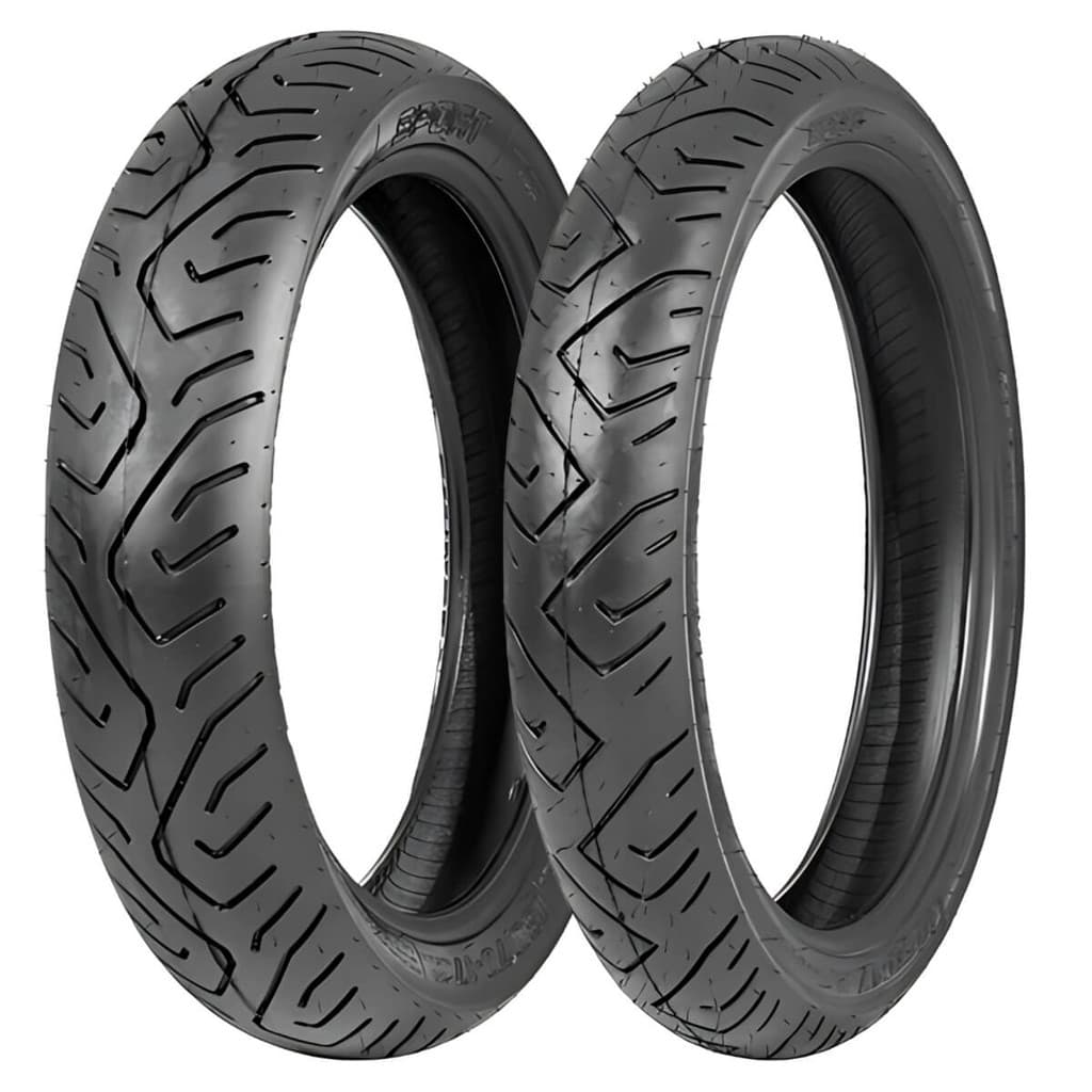 Kit Pneu Dominar 400 Dianteiro + Traseiro  110-70-17 + 150-70-17 Sem Camara Sport Technic