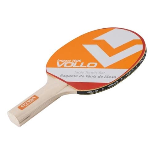 Raquete De Ping Pong Vollo Impact 1000 Preta/vermelha