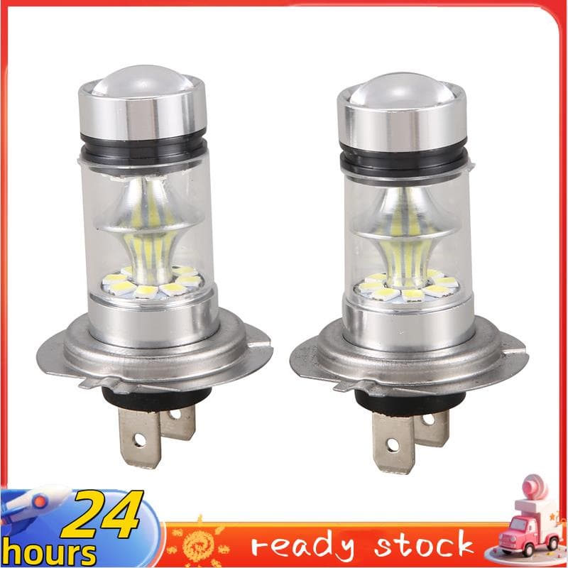 1 Par Lâmpada LED H7 De Alta Potência 100W 20LED Faróis De Nevoeiro Para Carro 6000K Branco