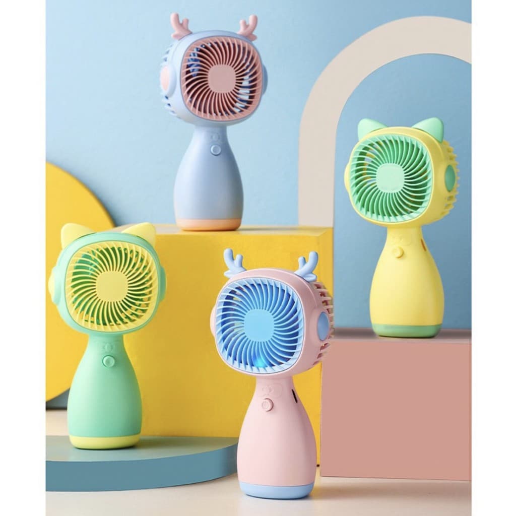 Capivara Mini Ventilador Portátil Recarregável USB com Suporte para Uso em Escritório