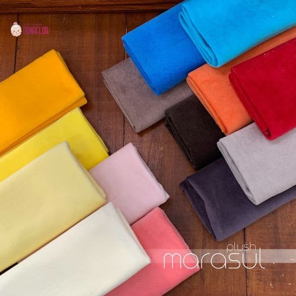 Recorte 40x80cm PLUSH MARAZUL tecido Aveludado para Naninhas e Artesanatos