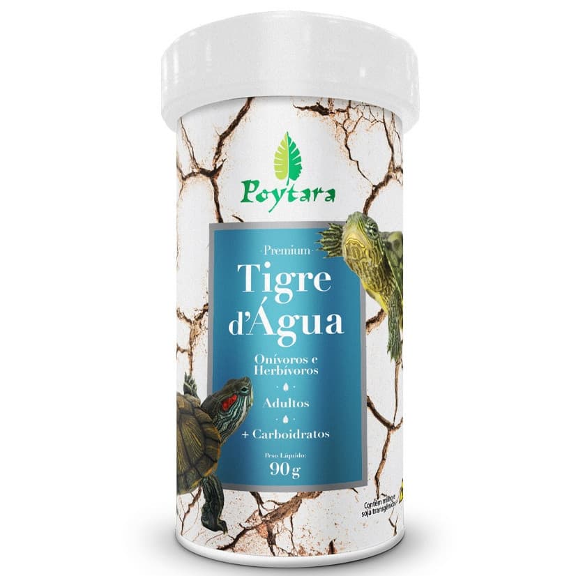 Ração Para Tartarugas Poytara Tigre D'agua 90g