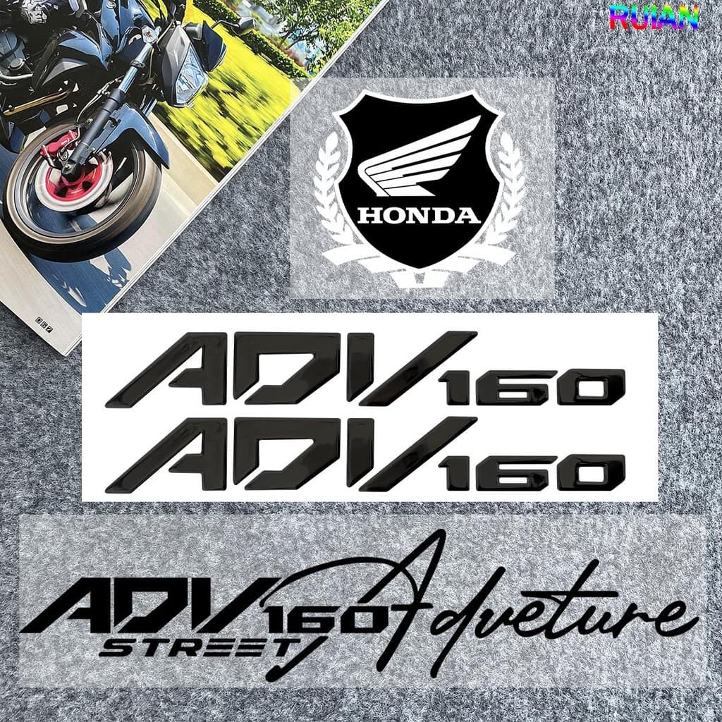 ADV160 Adesivos De Modificação De Motocicleta Para Honda ADV160 Emblema Cabeça Logotipo Corpo Tridimensional Acessórios 