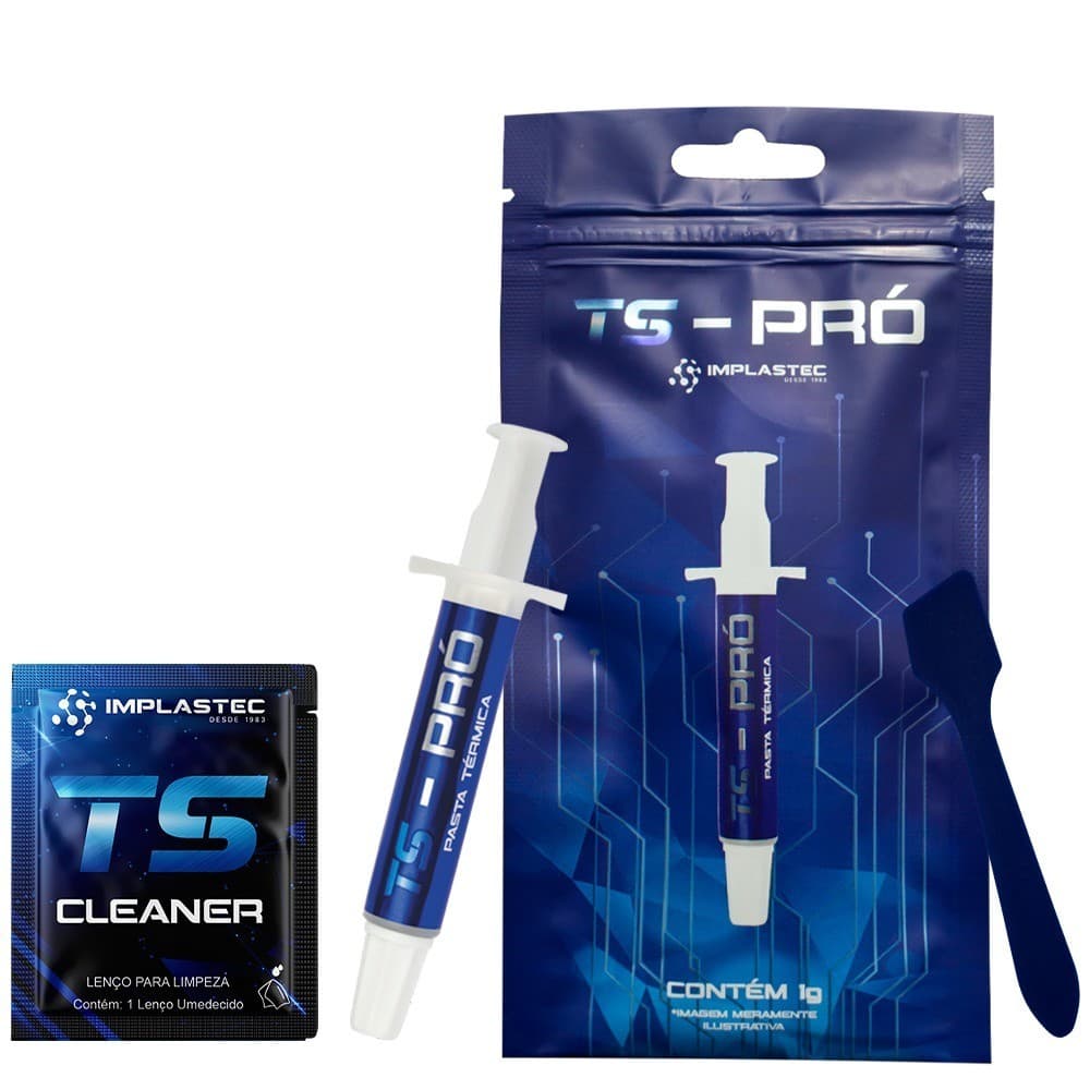 Pasta Térmica Alta Performance 6.2 W/m.K Implastec TS Pro Seringa 1g