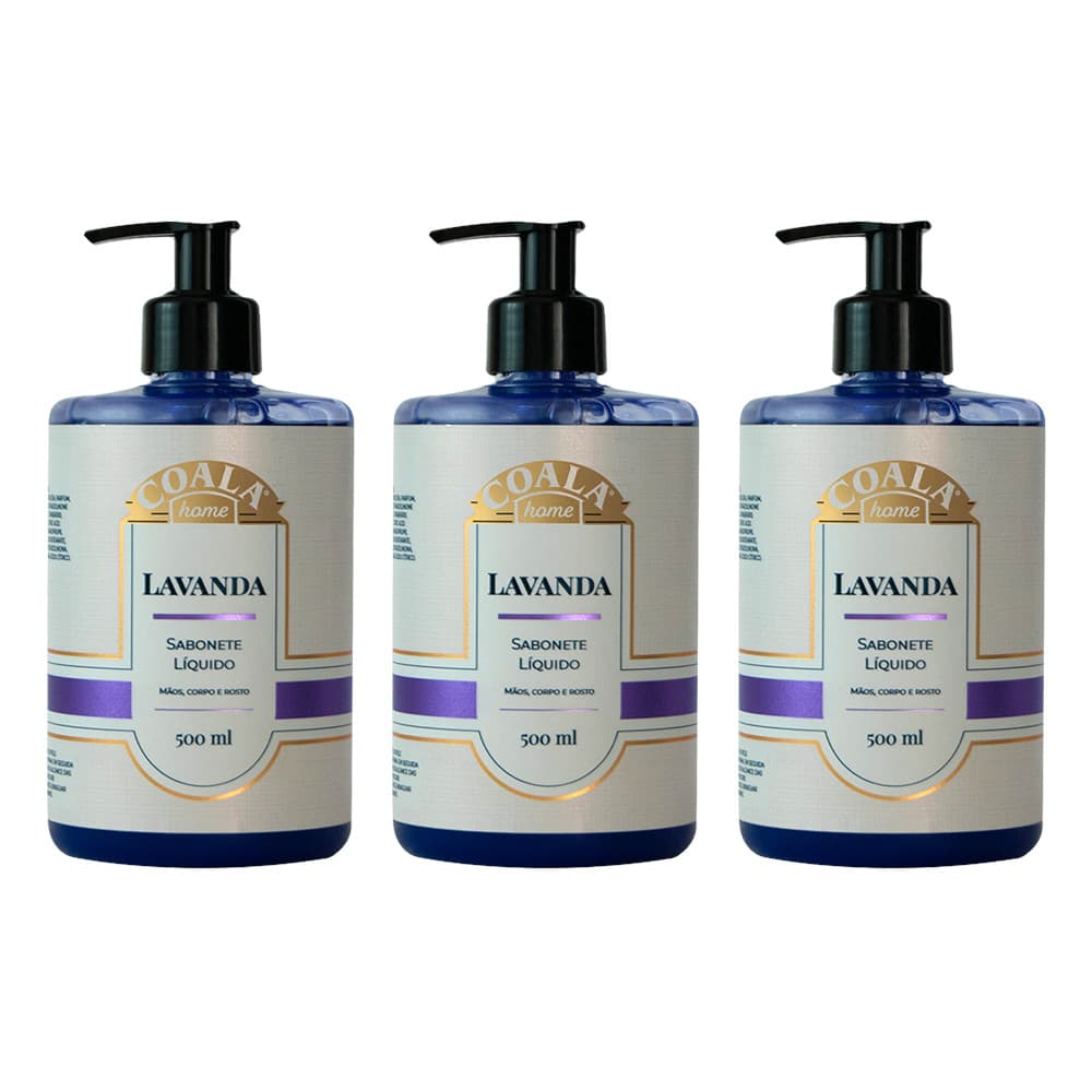 Kit 3 Unidades Sabonete Líquido Lavanda 500 ml