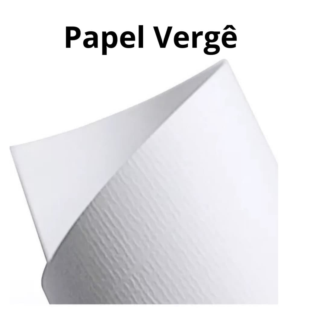Papel Vergê 180g Texturizado 50 Folhas A4 Branco Premium Masterprint