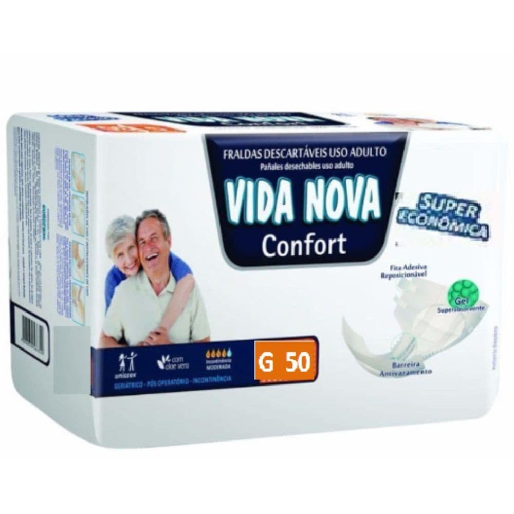 Fralda Geriatrica Vida Nova Confort Pacote Super Economico