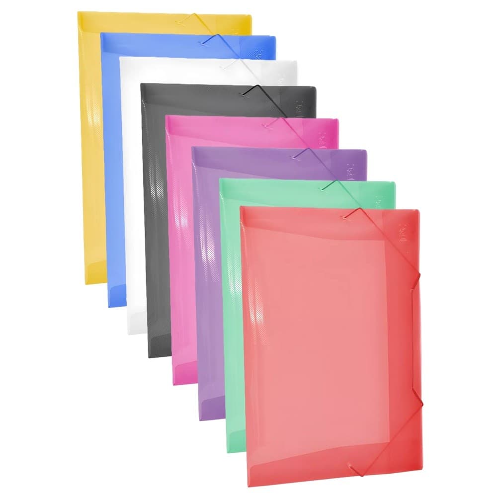 Pasta com Aba Elástico Polipropileno A4 PT 1 UN