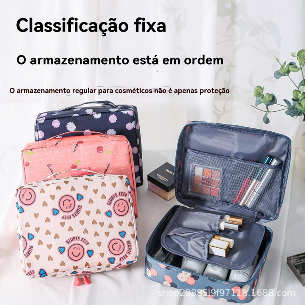 Bolsa Necessaire De Viagem Organizador Para Maquiagem Com Divisória YB-923 yobel