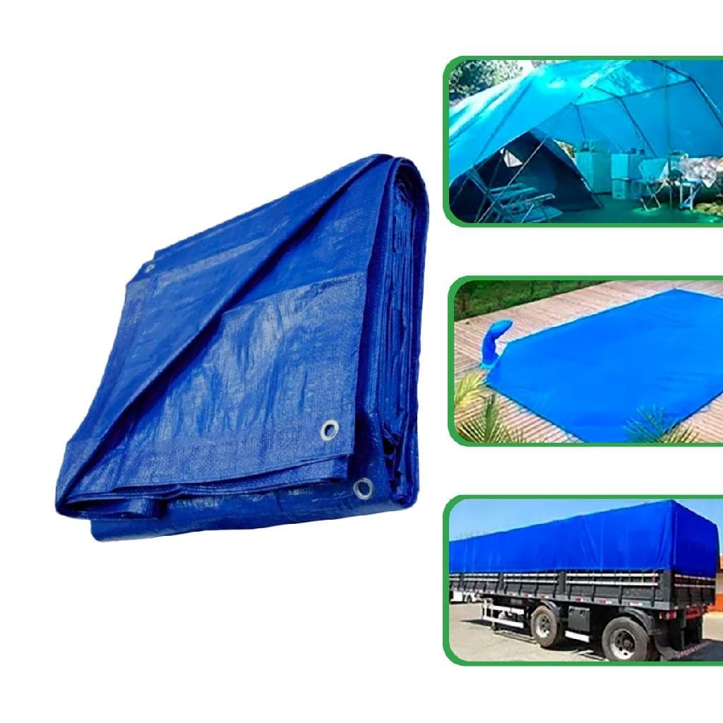 Lona Reforçada Polietileno Impermeável 100 Micras - 4x3m