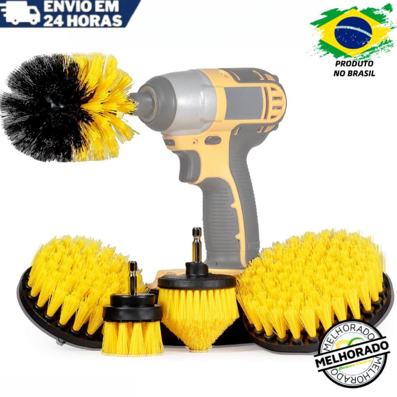 Kit 3/4/5 Escovas De Limpeza Pesada Para Parafusadeira Furadeira Escovas De Limpeza