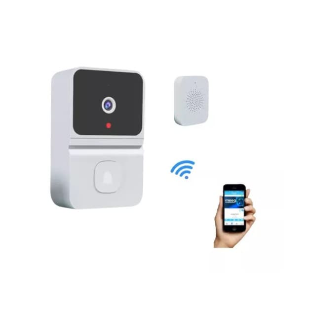Campainha Externa Interfone Sem Fio Com Câmera De Vídeo Wifi Via App
