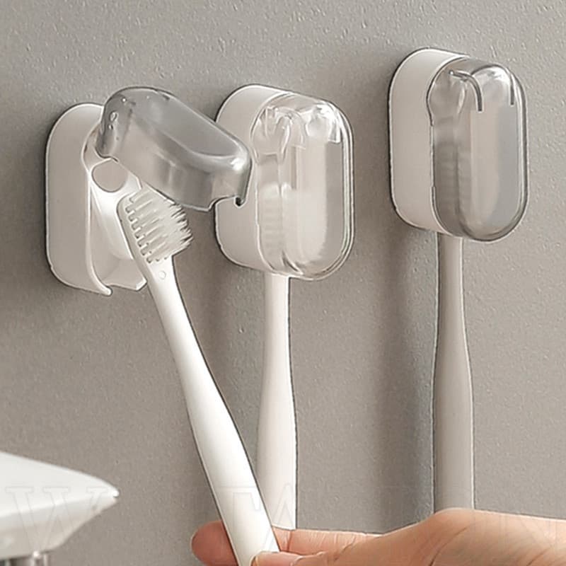 Suporte Para Escova De Dentes Automática De Parede-Caixa À Prova De Poeira-Porta-Multifuncional Sem Furos-Acessórios Banheiro