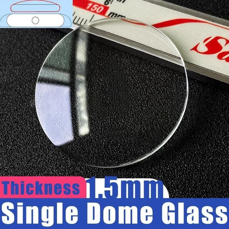 Cúpula Única De 1,5mm Cristal De Relógio Redondo De 20mm A 40mm Substituição De Vidro Ferramentas Da Lente Do Mecânico