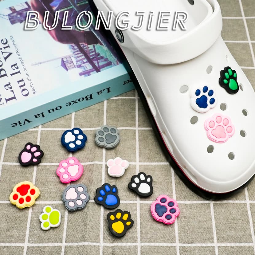 Encantos De Sapato Para ClogPins Colorfulmente Novas Patas Botão Bonito