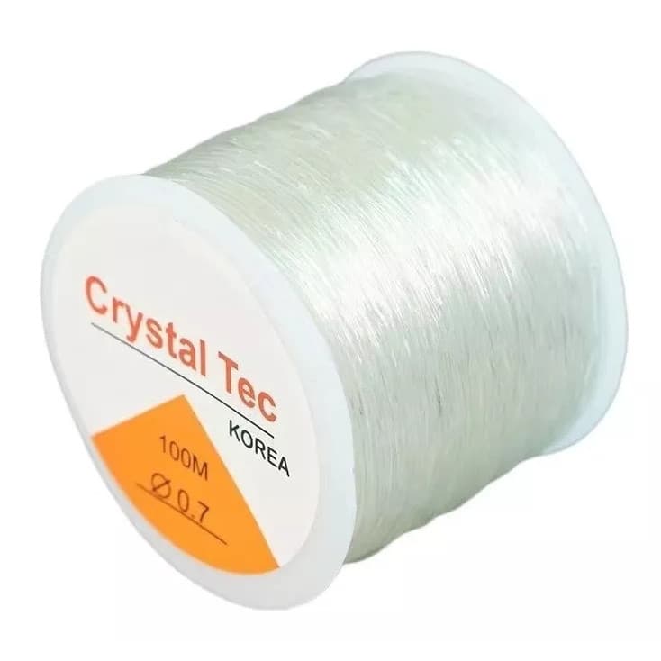 Fio De Silicone Elástico P/ Pulseiras -0.7mm/ 0.8mm/1.0mm - 100-500 Metros  atacdo--tigre