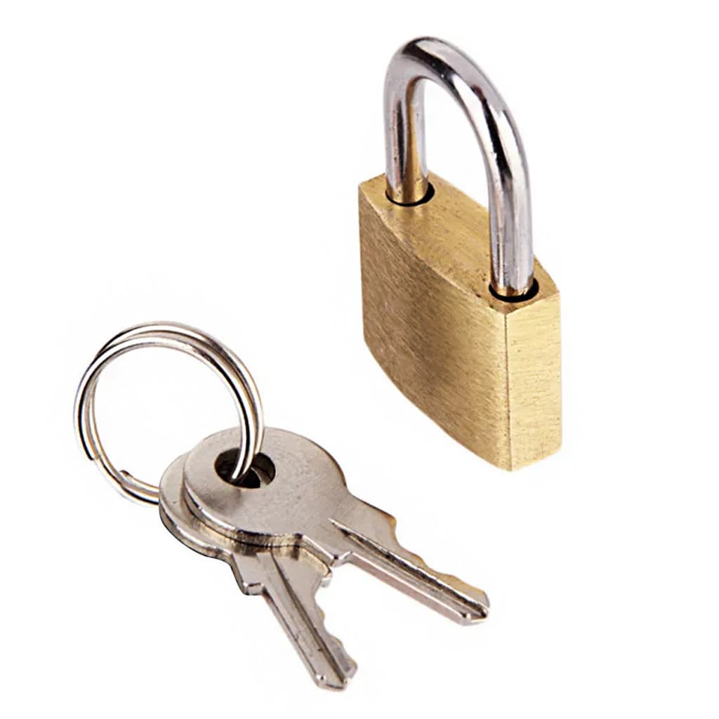 Kit 2 Cadeados Para Janela Mala  Armarios 25mm Antifurto Com 2 Chaves
