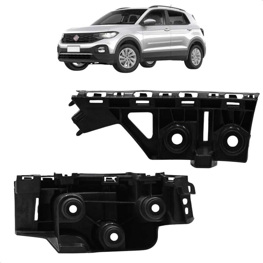 2 Guias de Para Choque Traseiro T-Cross 2019 2020 2021 2022 Esquerdo