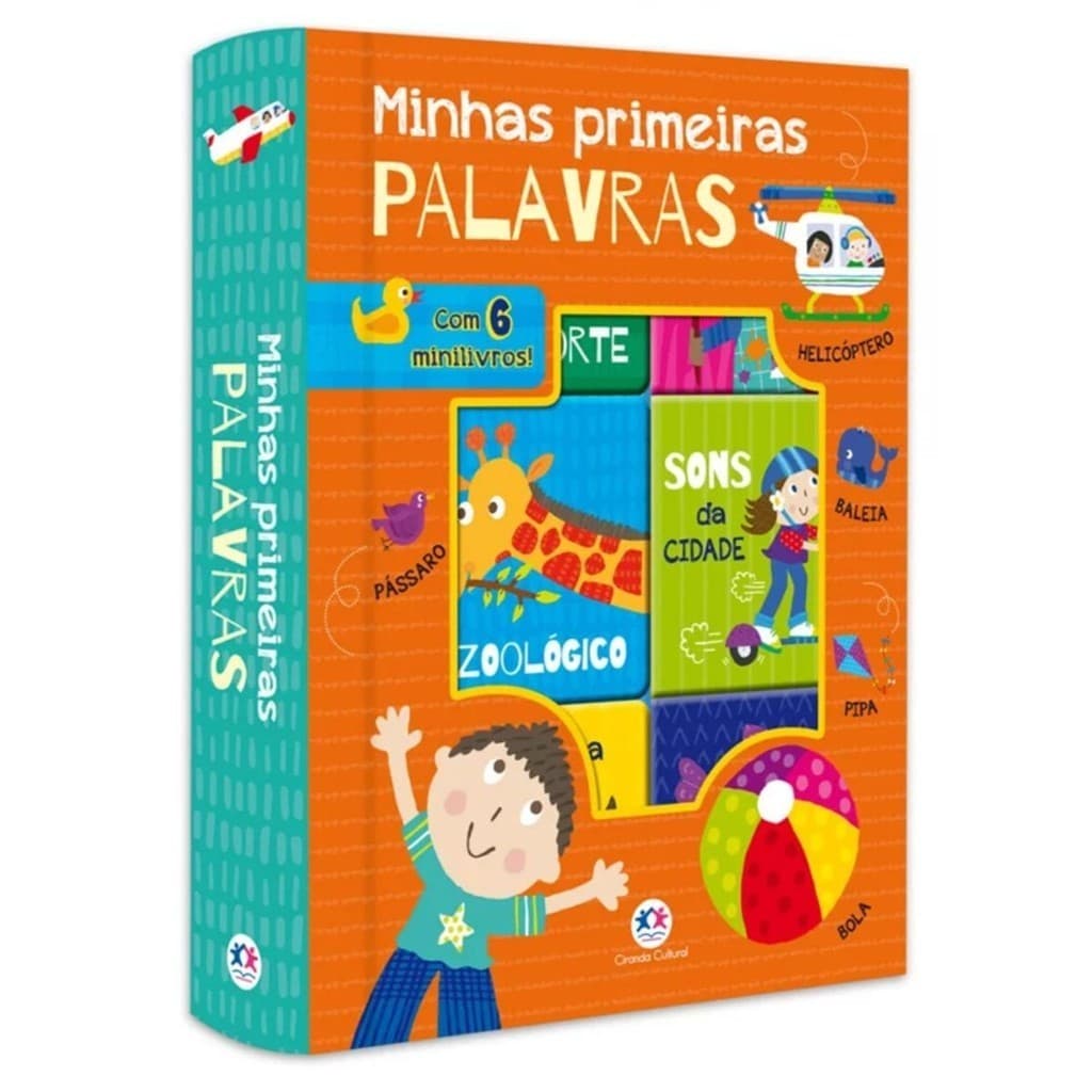 Box com 6 Minilivros Minhas primeiras palavras | Ciranda Cultural