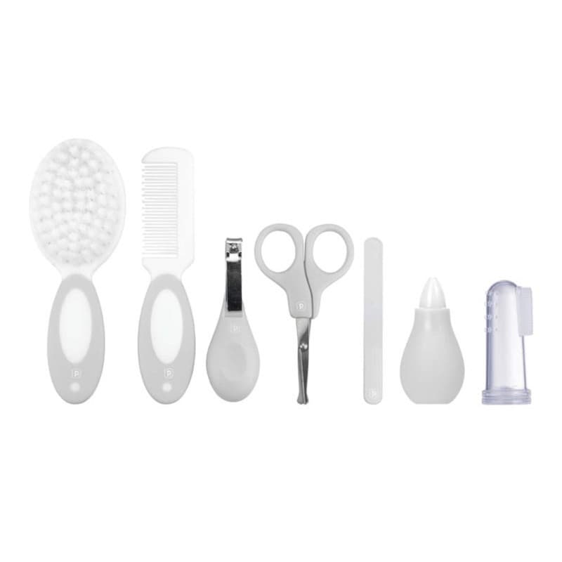 Kit Higiene de Bebê Cinza com 7 Peças Pimpolho