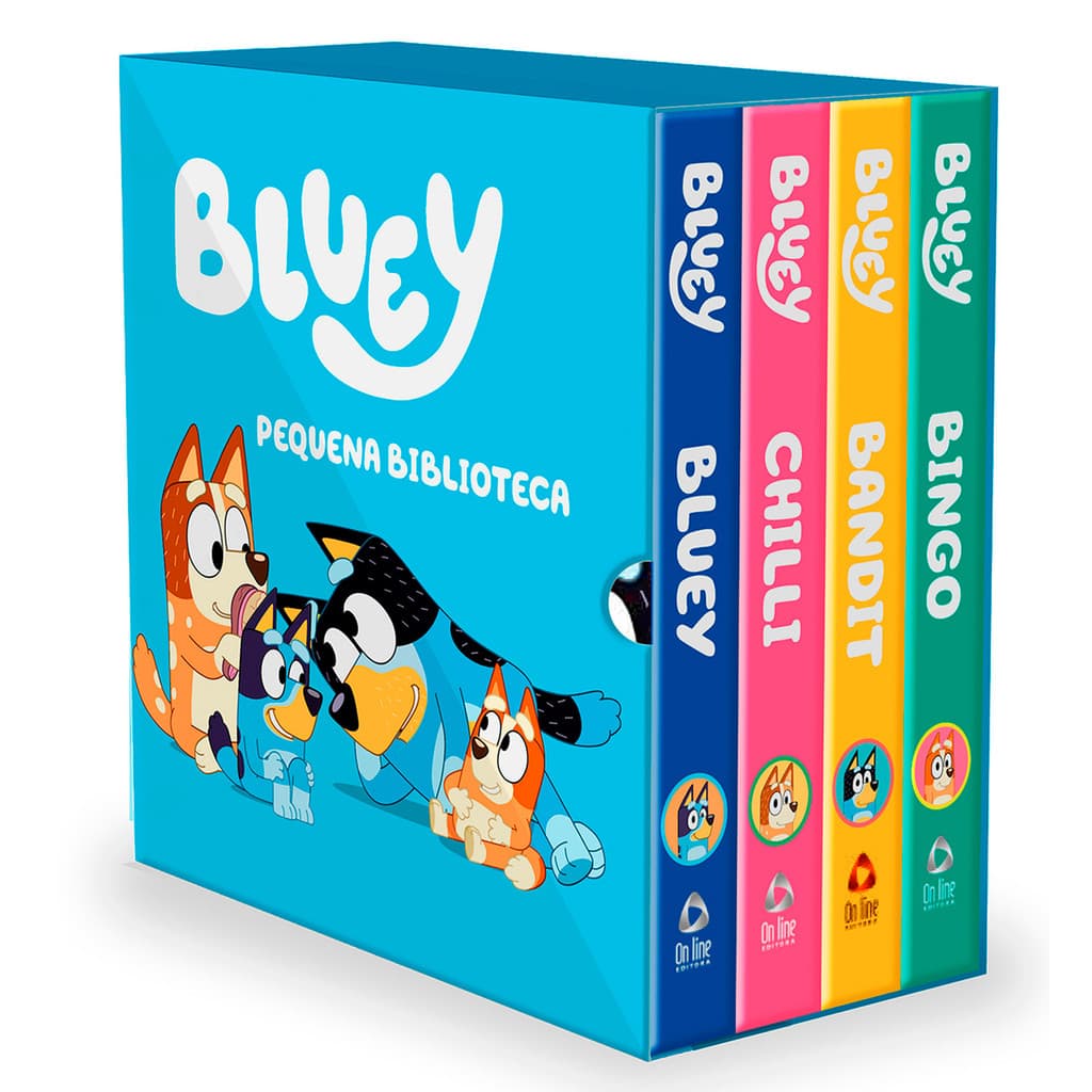 Bluey Pequena Biblioteca da Bluey - Box com 4 livrinhos