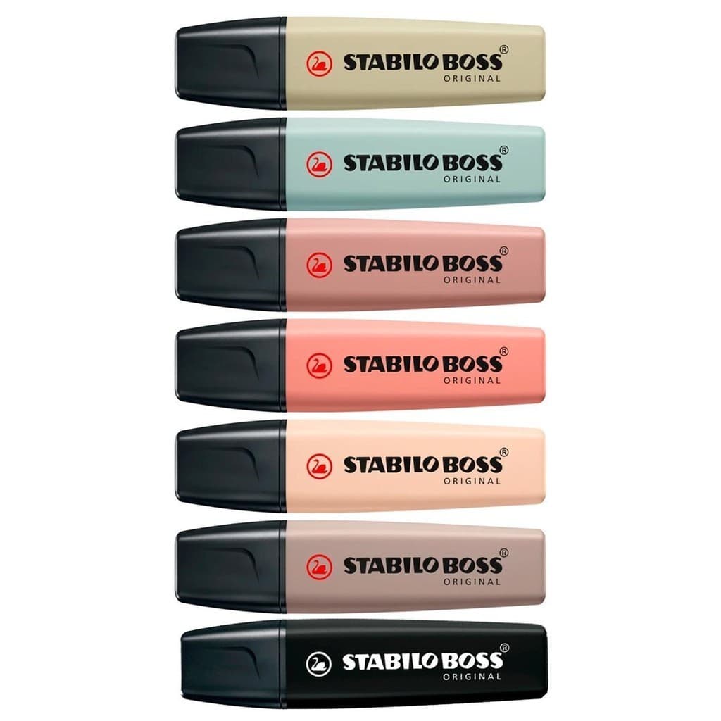 Caneta Marca Texto Stabilo Nature Colors Original Chanfrada