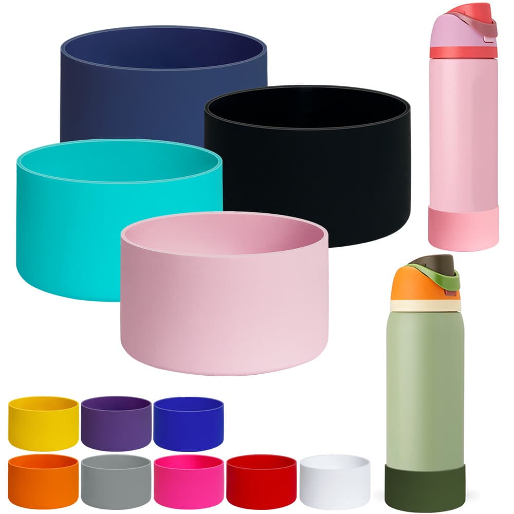 Bota De Garrafa De Água De Silicone Para Owala 24 Onças 32 40 , Protetor De Pára-Choque Inferior De Manga Protetora Anti