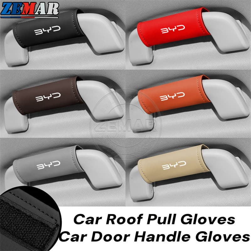 BYD Luvas De Couro Para Puxar Teto De Carro Maçaneta Interna Do Capa Protetora De Alça De Apoio De Braço Atto 3 Dolphin 