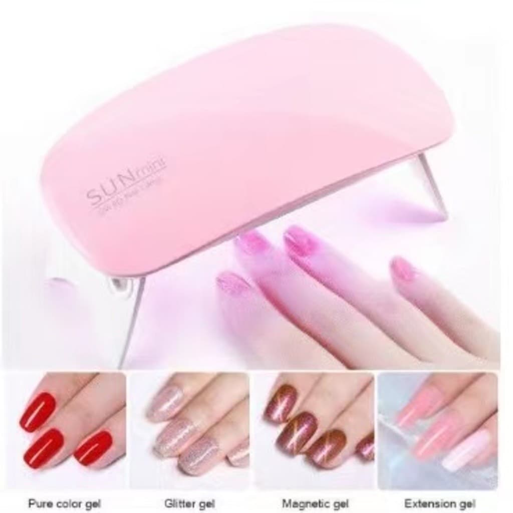Cabine Mini Secador De Unhas Esmalte Gel Led Sun Uv Portátil Dobrável Forninho Estufa 6w Bivolt Usb