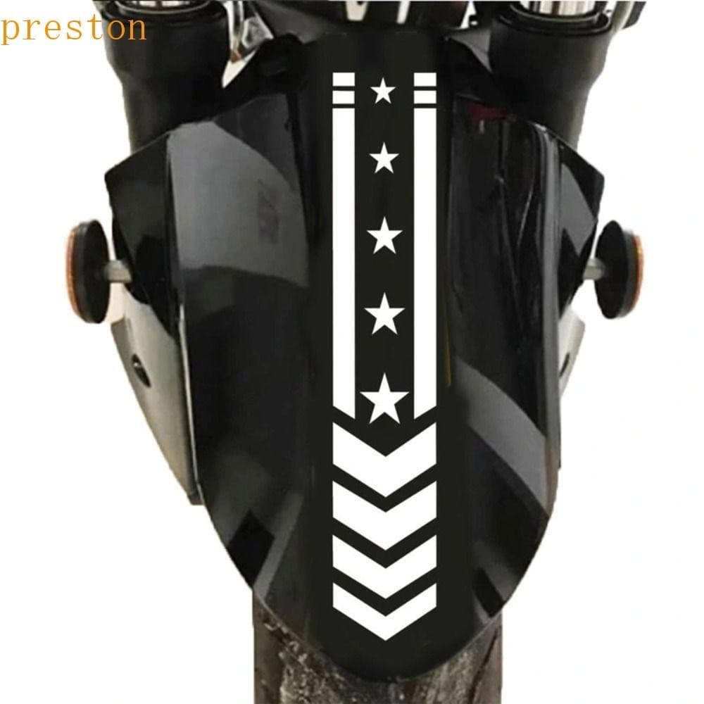 PRESTON Motocicleta Fender Adesivos Reflexivos Listrado Moto Aviso Decalques Criatividade
