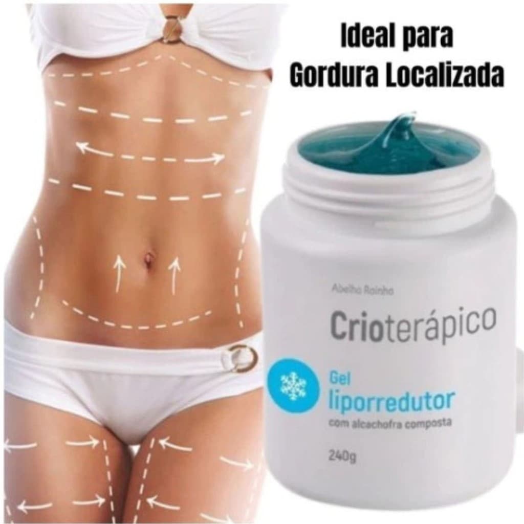 Gel Liporredutor Com Alcachofra Composta Crioterápico Queima De Gordura Abelha Rainha 240g