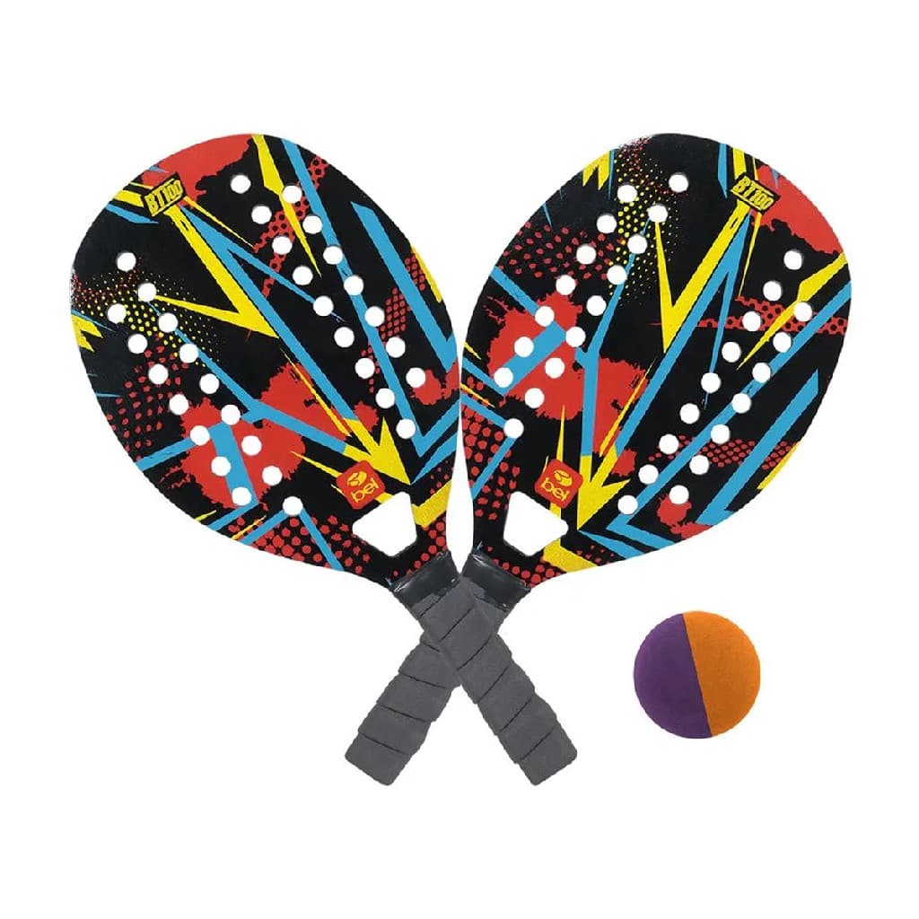 Kit Raquete Beach Tennis Vermelho BT100 480604 Bel