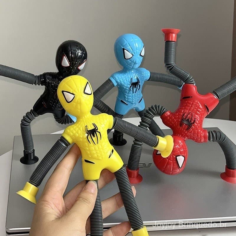 Modelagem De Aranha Robô Tubo Luz VariáVel Pop Led Quebra-CabeçA DescompressãO Chupador De Brinquedos Sensorial TelescóP