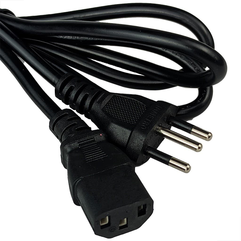 Cabo Força Tripolar PC Panela Elétrica Impressora TV Padrão Novo Homologado 1.5 Metros