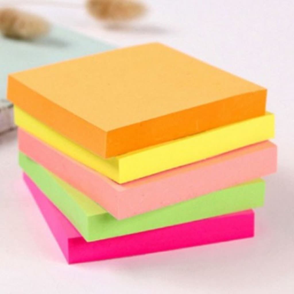 Bloco Auto Colante Adesivo Recado Lembrete 100 Folhas