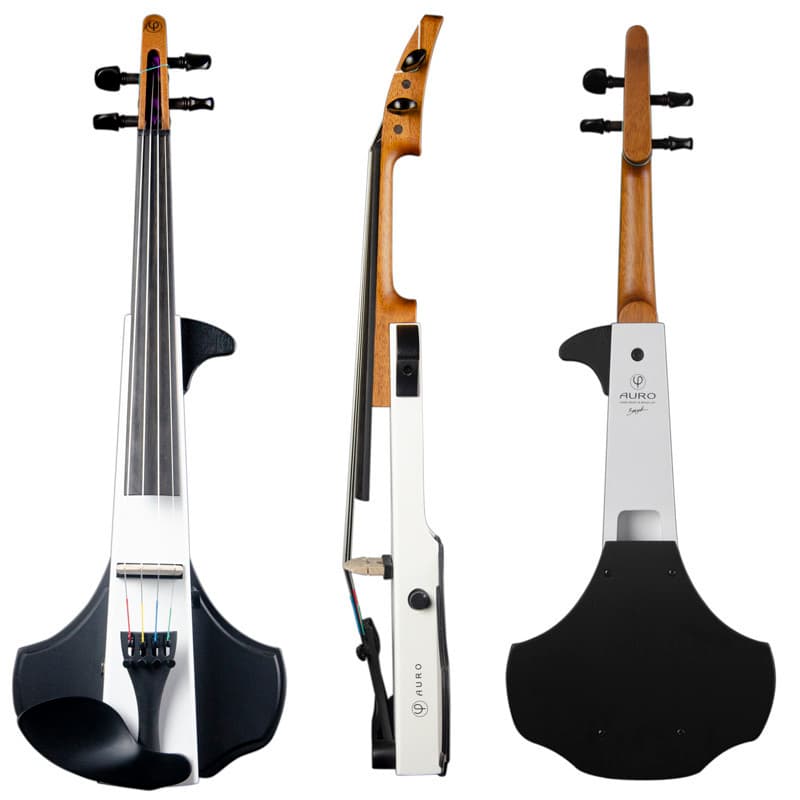 Violino 4/4 Elétrico Auro Brazolim 4 cordas Branco Profissional