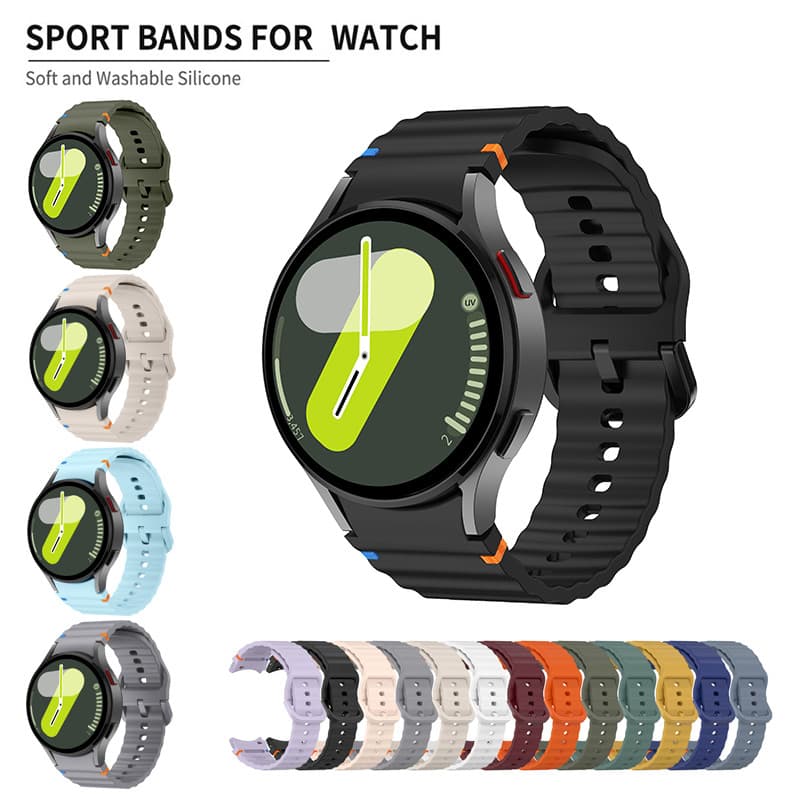 Pulseira De Silicone Onda Ajustável Para Samsung Galaxy Watch 7 40mm 44mm