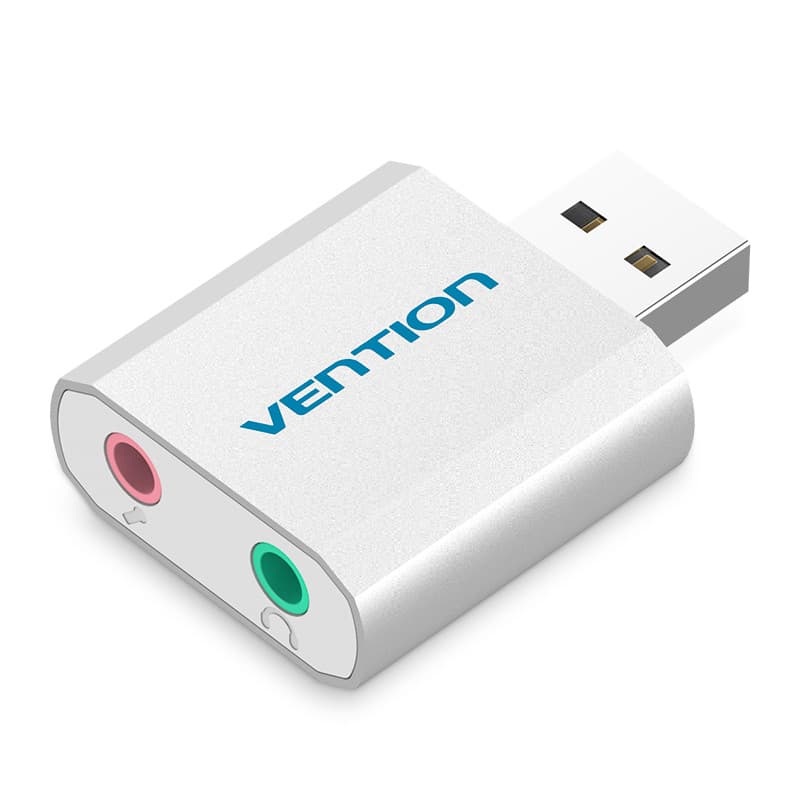 Placa Externa Vention Som Usb - Usb X P2 - Fone E Microfone