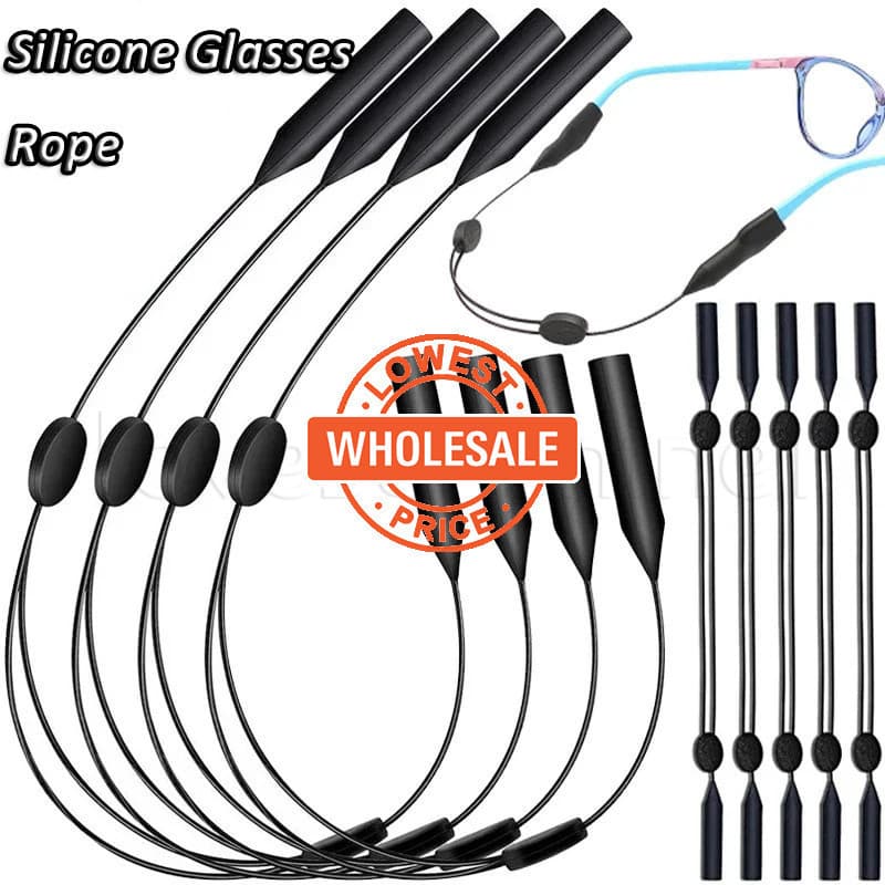 3pcs Corda De Óculos De Silicone-Para Mulheres E Homens-Acessórios De Corrente Sol-Correia -, Ajustável , Universal