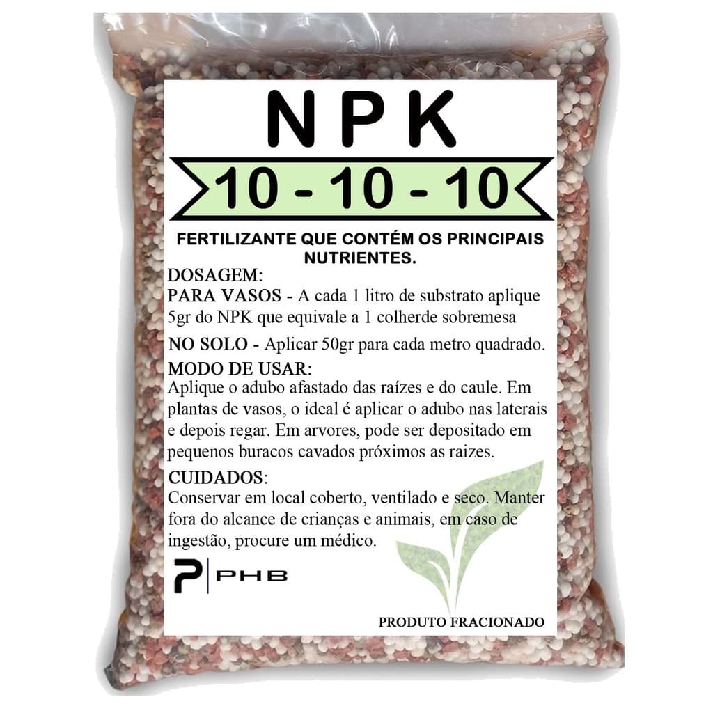 5kg Adubo Fertilizante NPK 10.10.10 Uso Geral para Plantas de Jardim e Hortas, manutenção em geral