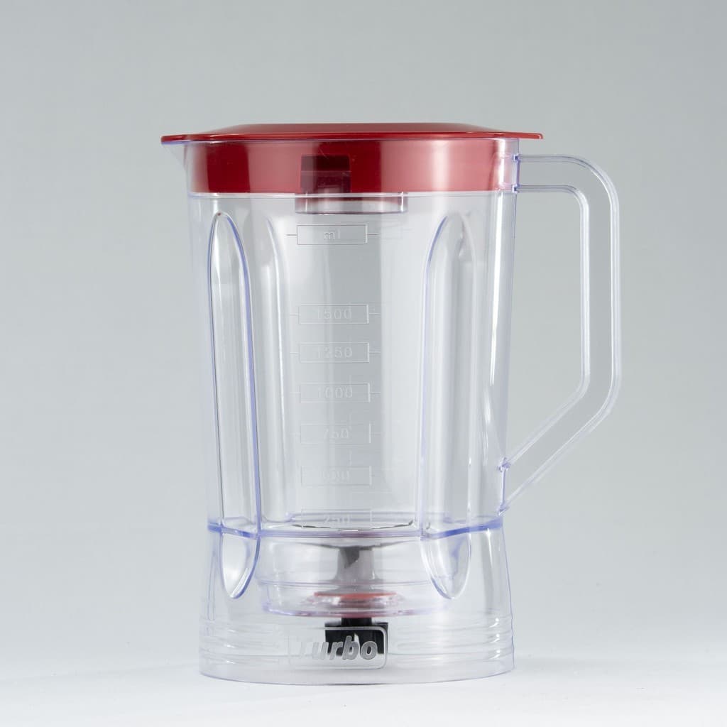 Copo compatível para Mondial L1000/  Turbo Inox L1200w Cristal (tampa Verm)