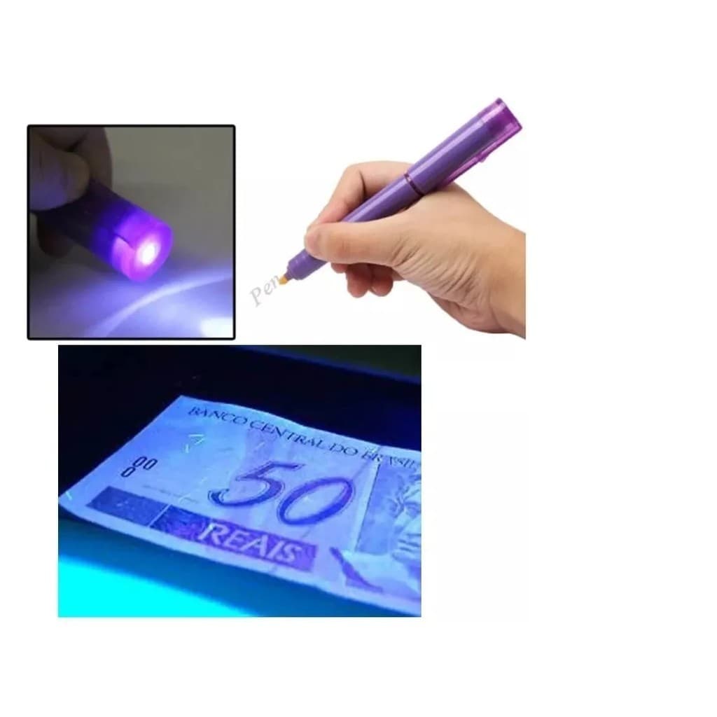 Caneta Testador De Dinheiro Nota Falsa Money Teste Detector